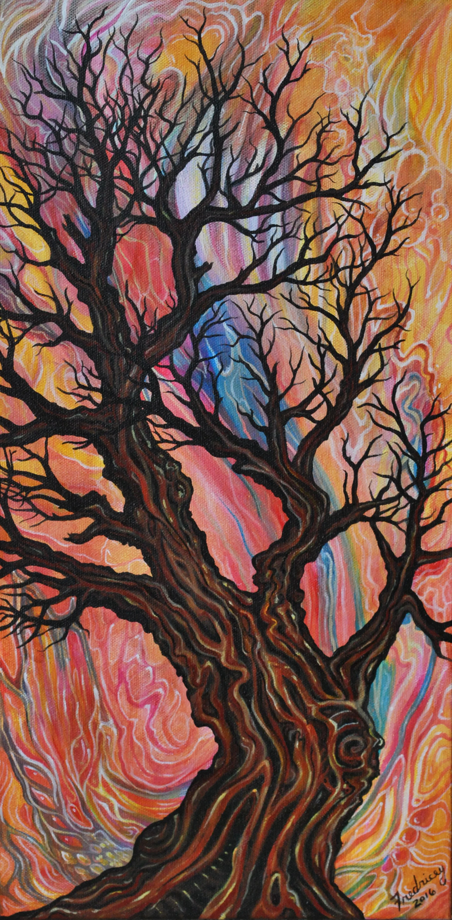 "Infinite Now" - acrylic on canvas - 10"x20" - 2016