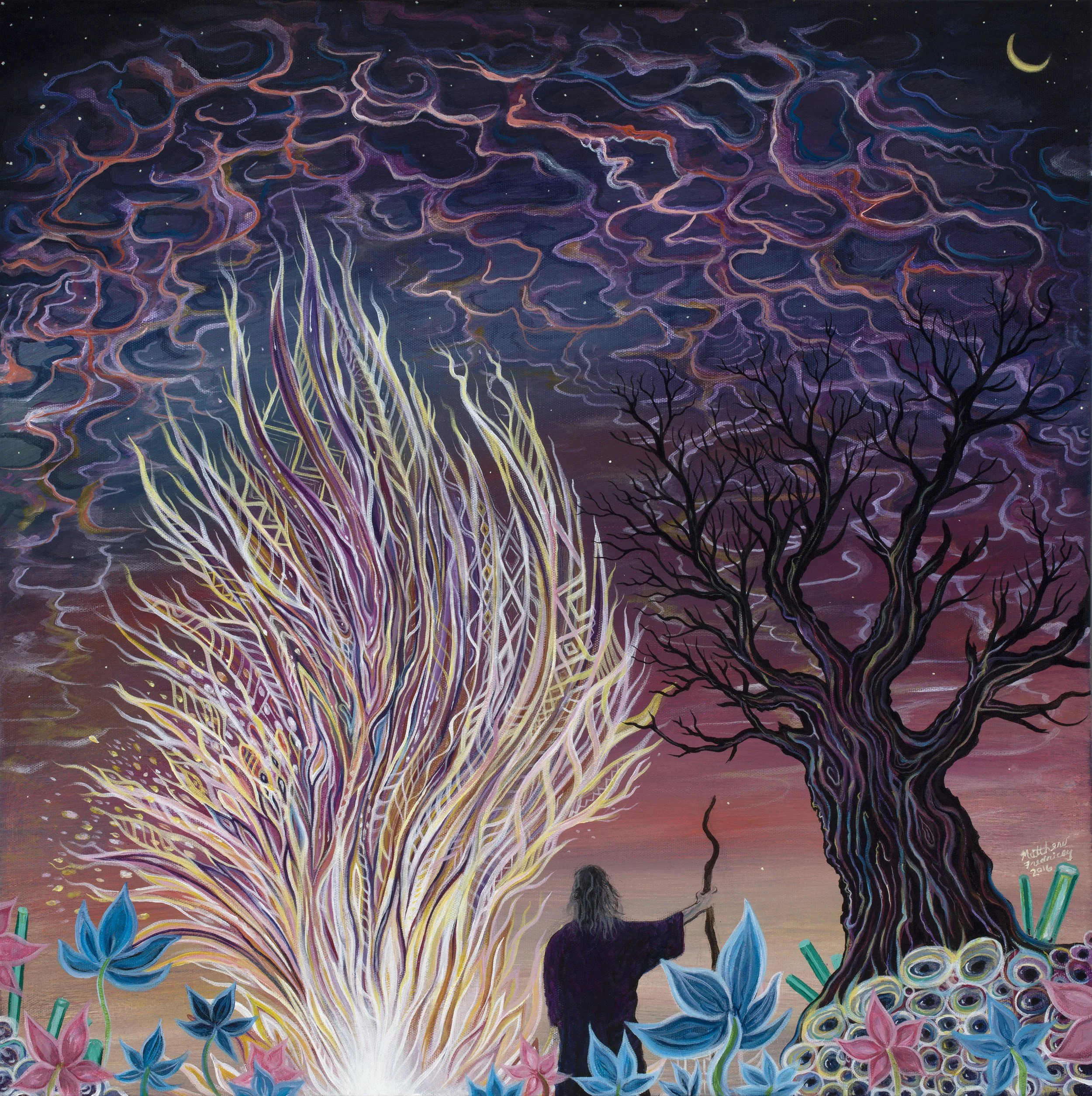 "The Burning Bush" - acrylic on canvas - 24"x24" - 2017
