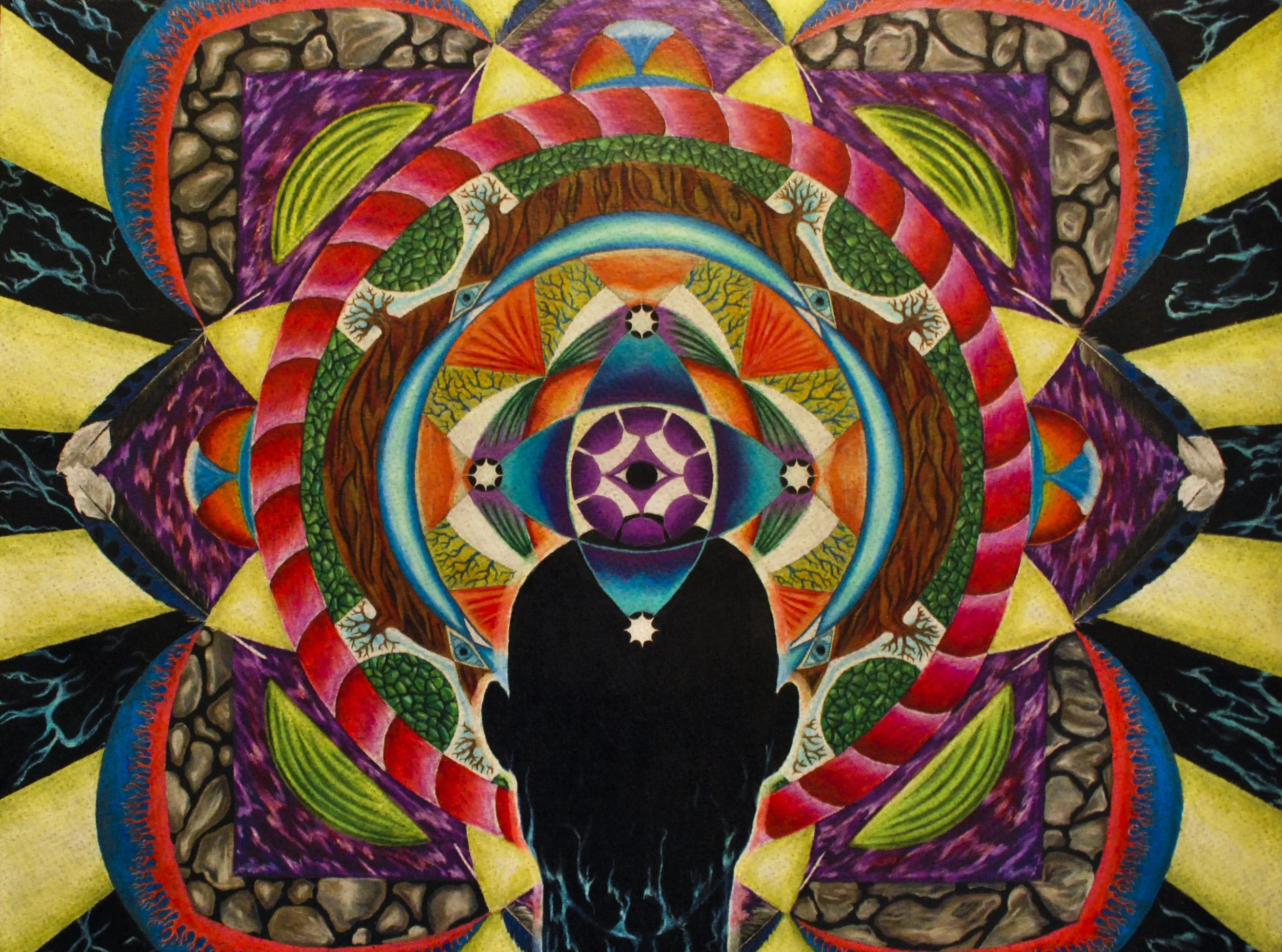 "Unfolding Spirit" - colored pencil - 18"x22" - 2009