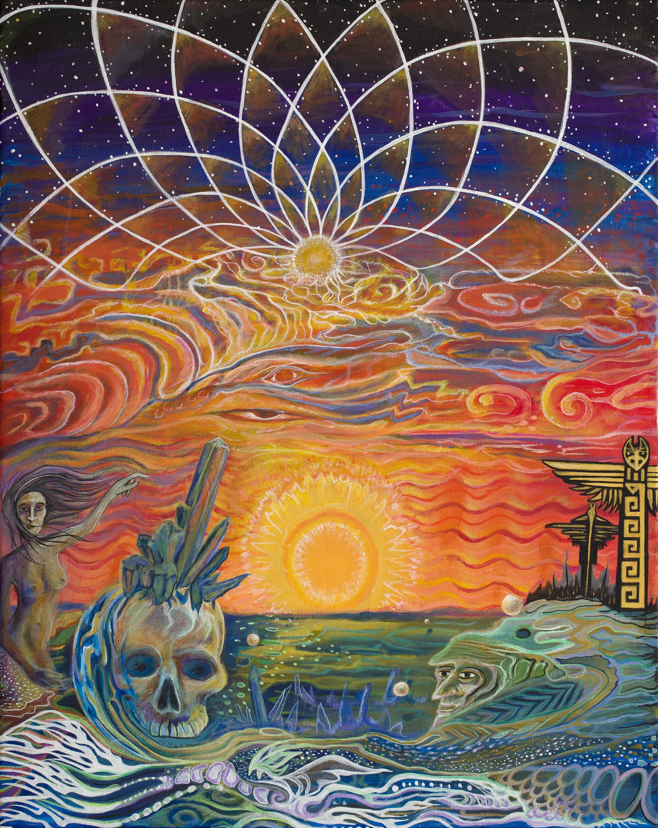 "Ripple Wake" - acrylic on canvas - 16"x20" - 2016 
