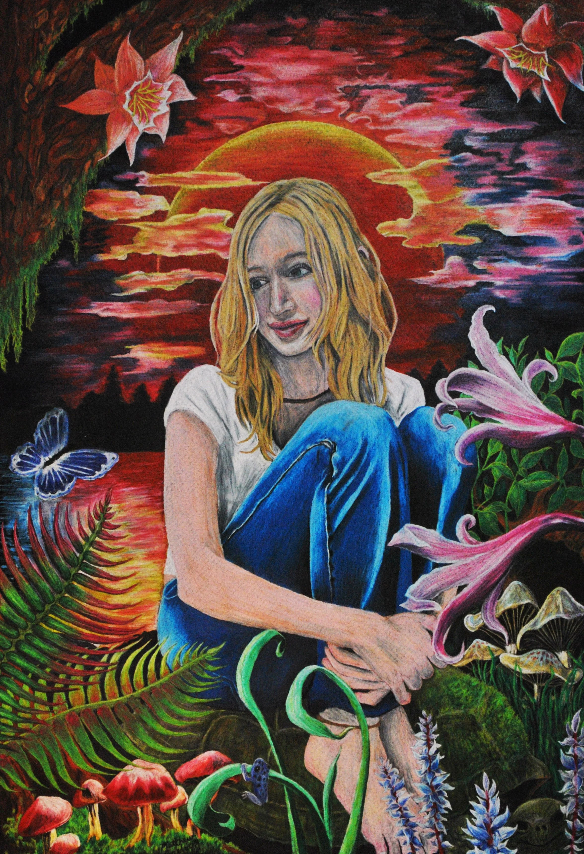 "Madonna of the Forest" - colored pencil - 20"x28" - 2008