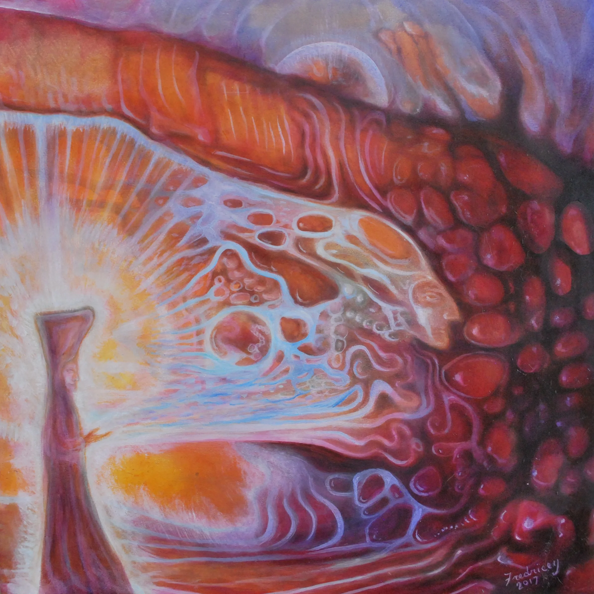 "Transmutation" - oil on wood panel - 10"x10" - 2017