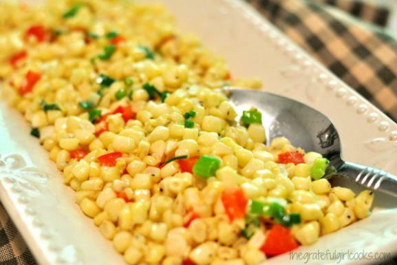 Corn w/ Bell Peppers and Unions (side)