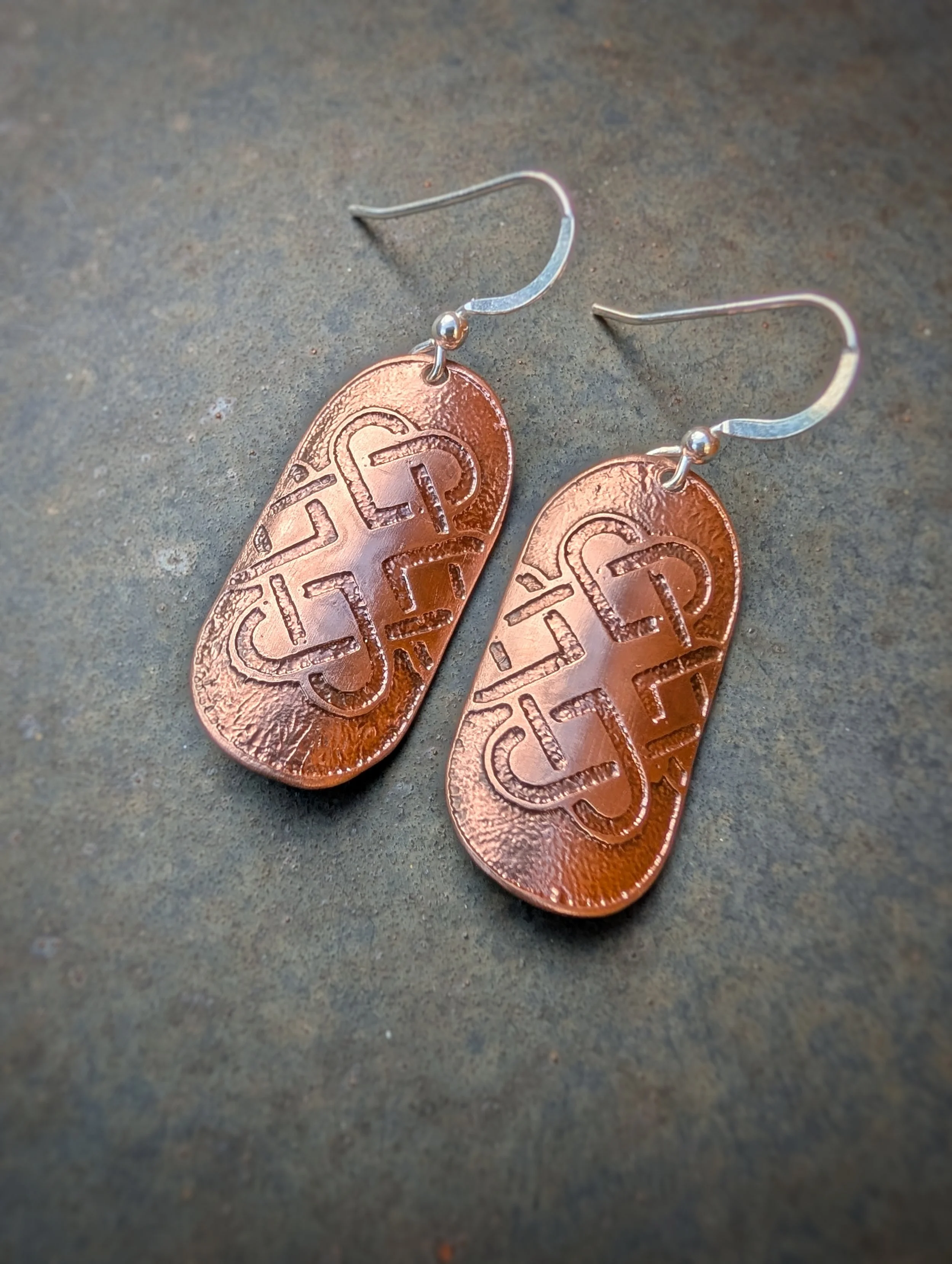 Celtic Heart Knot - 'Shield' Earrings