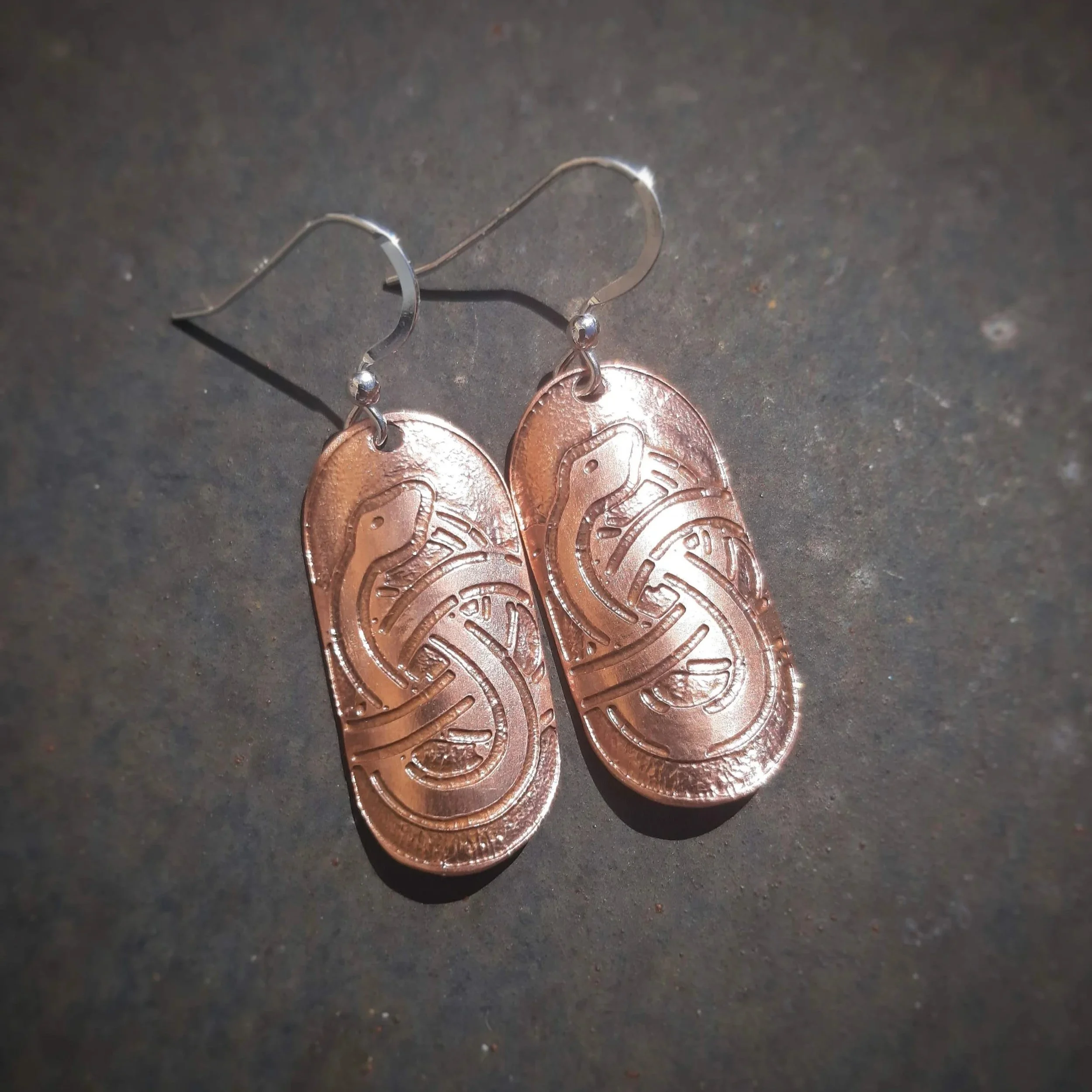 Celtic Snake - 'Shield' Earrings
