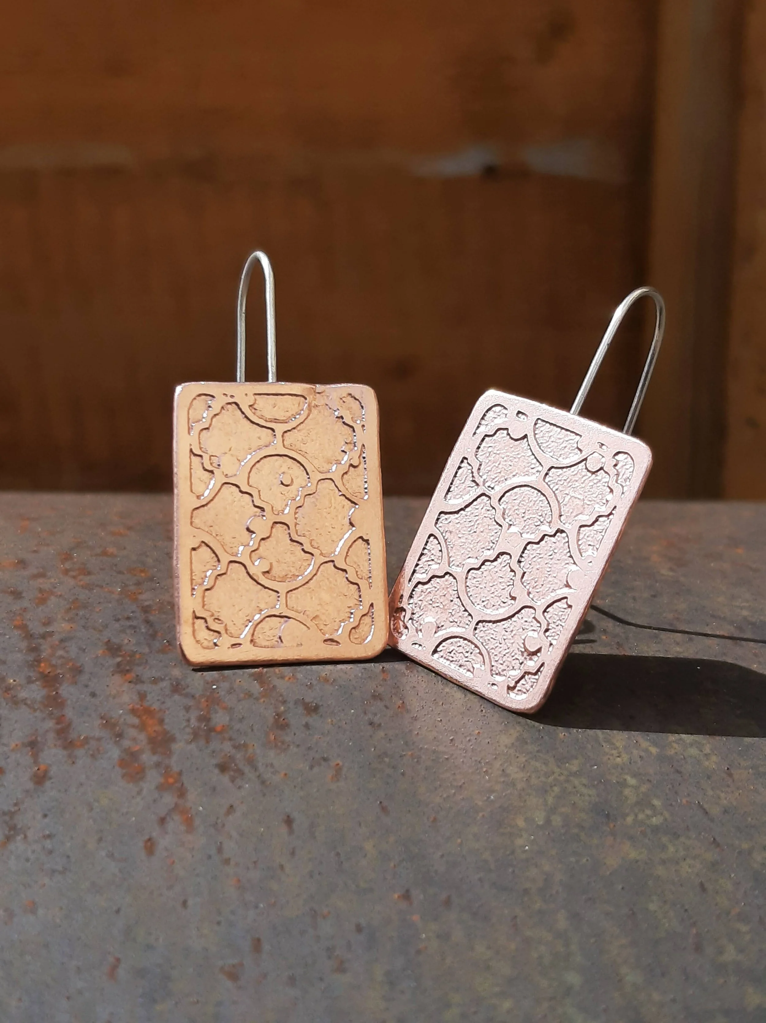 Sutton Hoo Rectangle Earrings