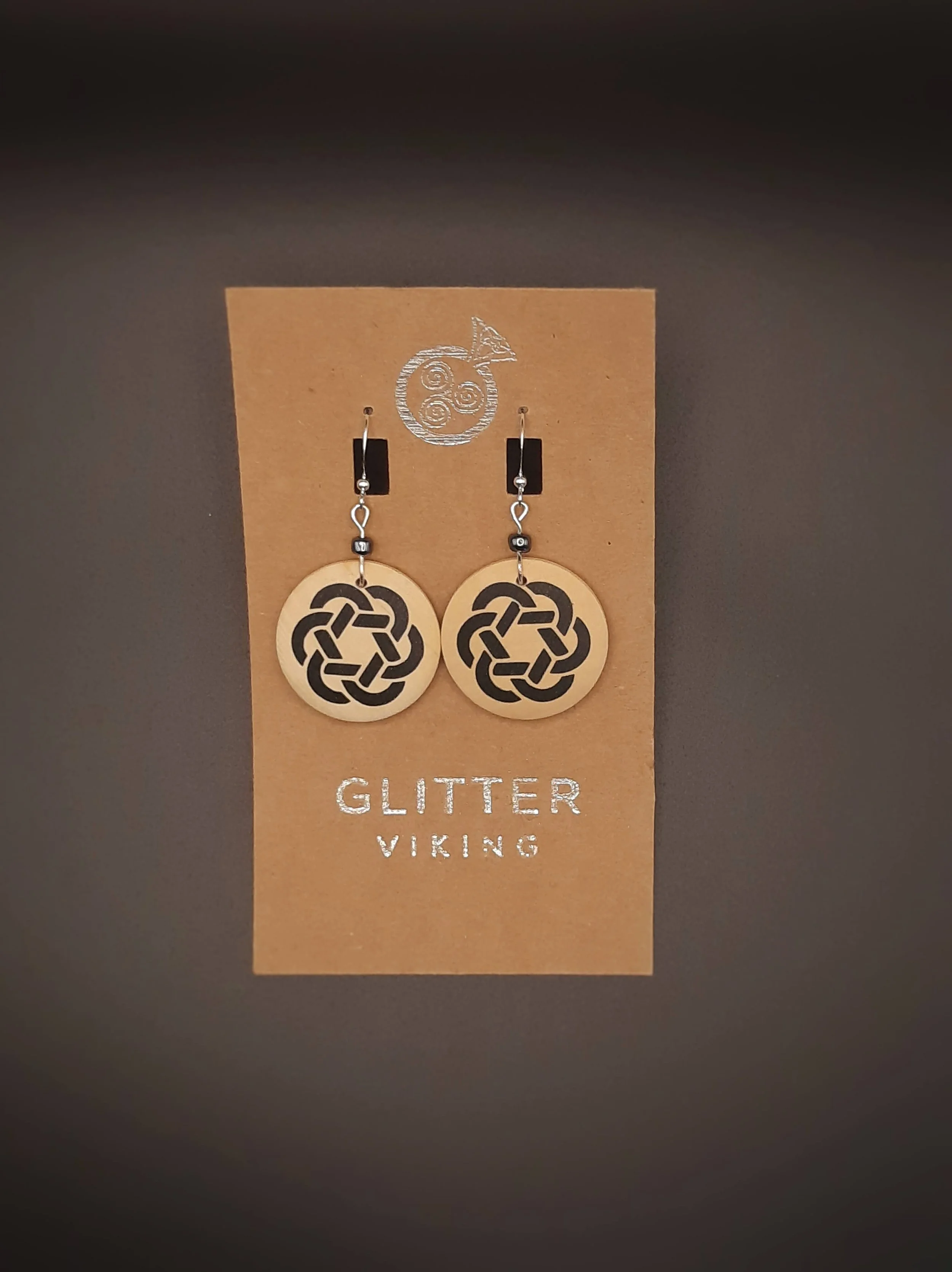 Celtic Knot Earrings - Black Fill