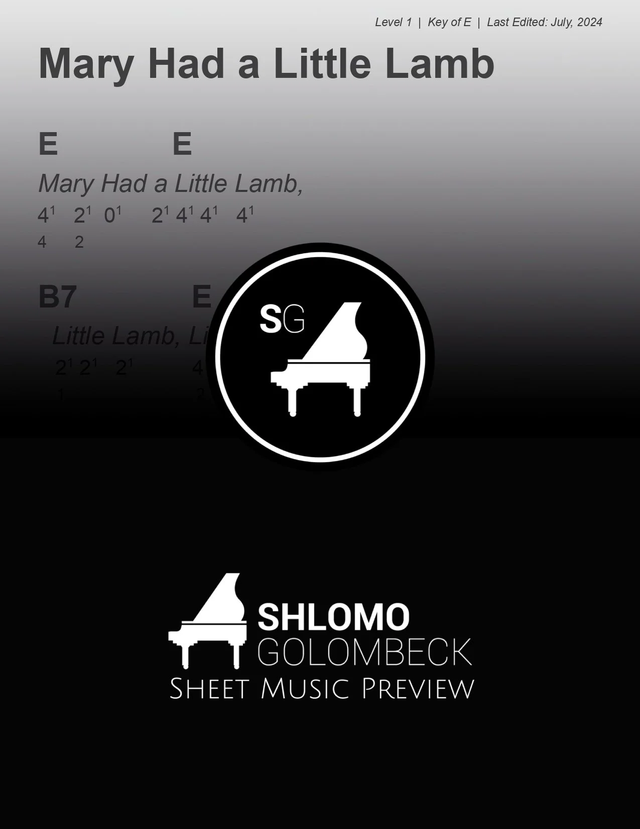 Mary Had a Little Lamb (Guitar)