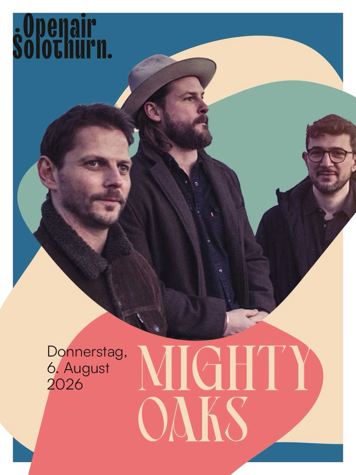 Am 6.8. stehen auch Mighty Oaks beim Openair Solothurn auf der B&uuml;hne! 🌳🎶
Freut euch auf mitreissenden Indie-Folk, grosse Harmonien und echte Sommer-Openair-Momente in Solothurn. 
Und: Am gleichen Abend spielt auch Xavier Rudd! 

🎟️ VVK-Start: