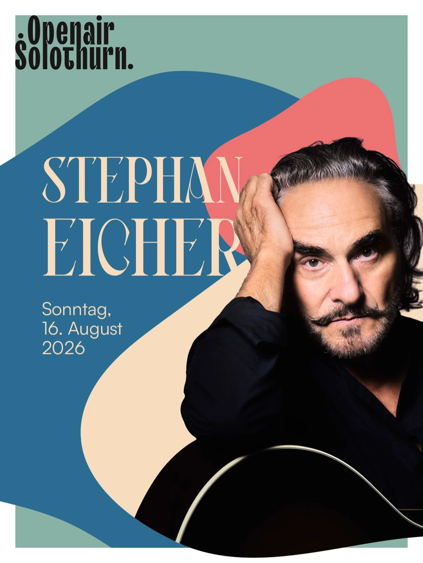 Stephan Eicher spielt am So, 16. August, am Openair Solothurn! 🤩 

Mit seiner unverwechselbaren Stimme und Songs, die Generationen gepr&auml;gt haben, geh&ouml;rt er zu den ganz Grossen der Schweizer Musikszene.

🎟️ VVK ab Freitag, 27.03. um 12:00 