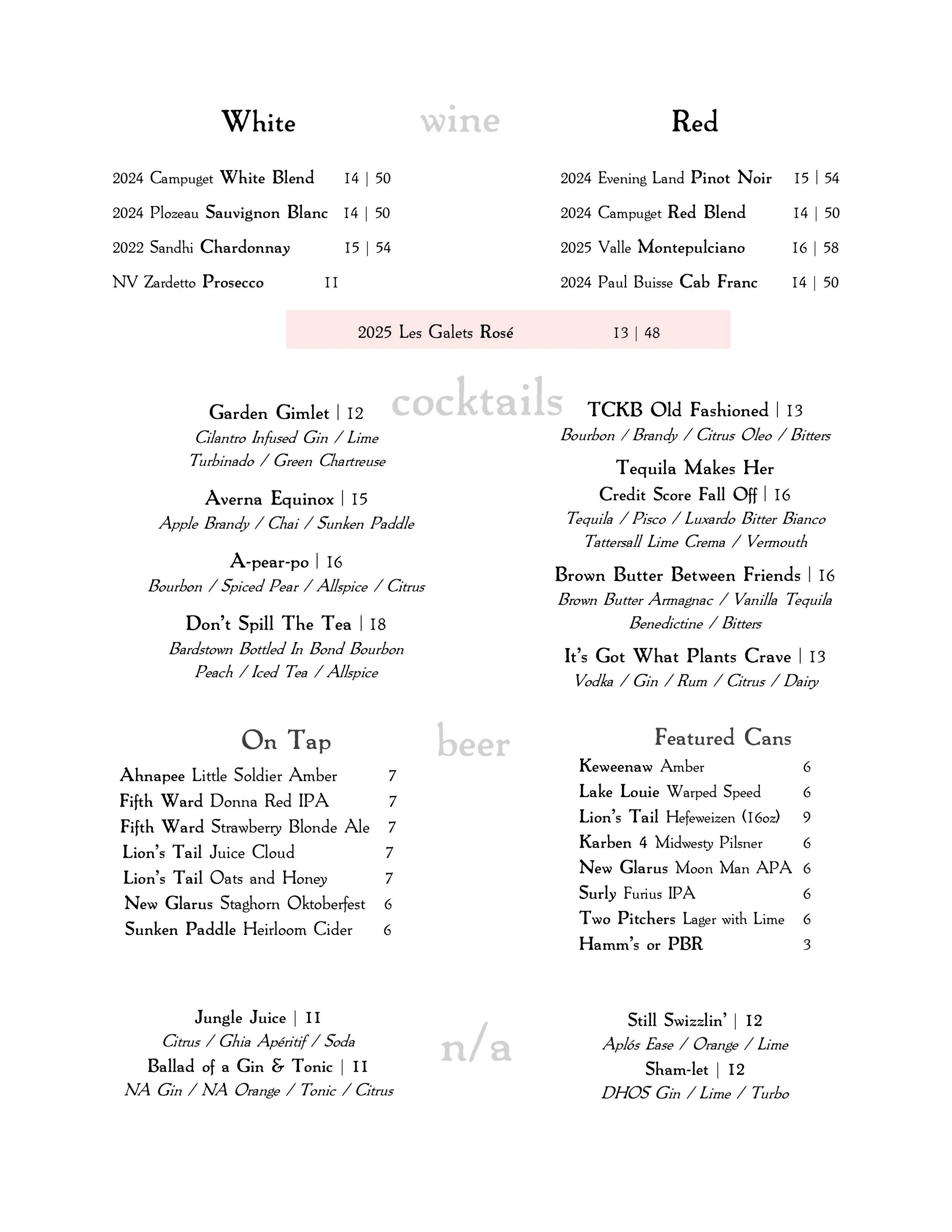 cocktails