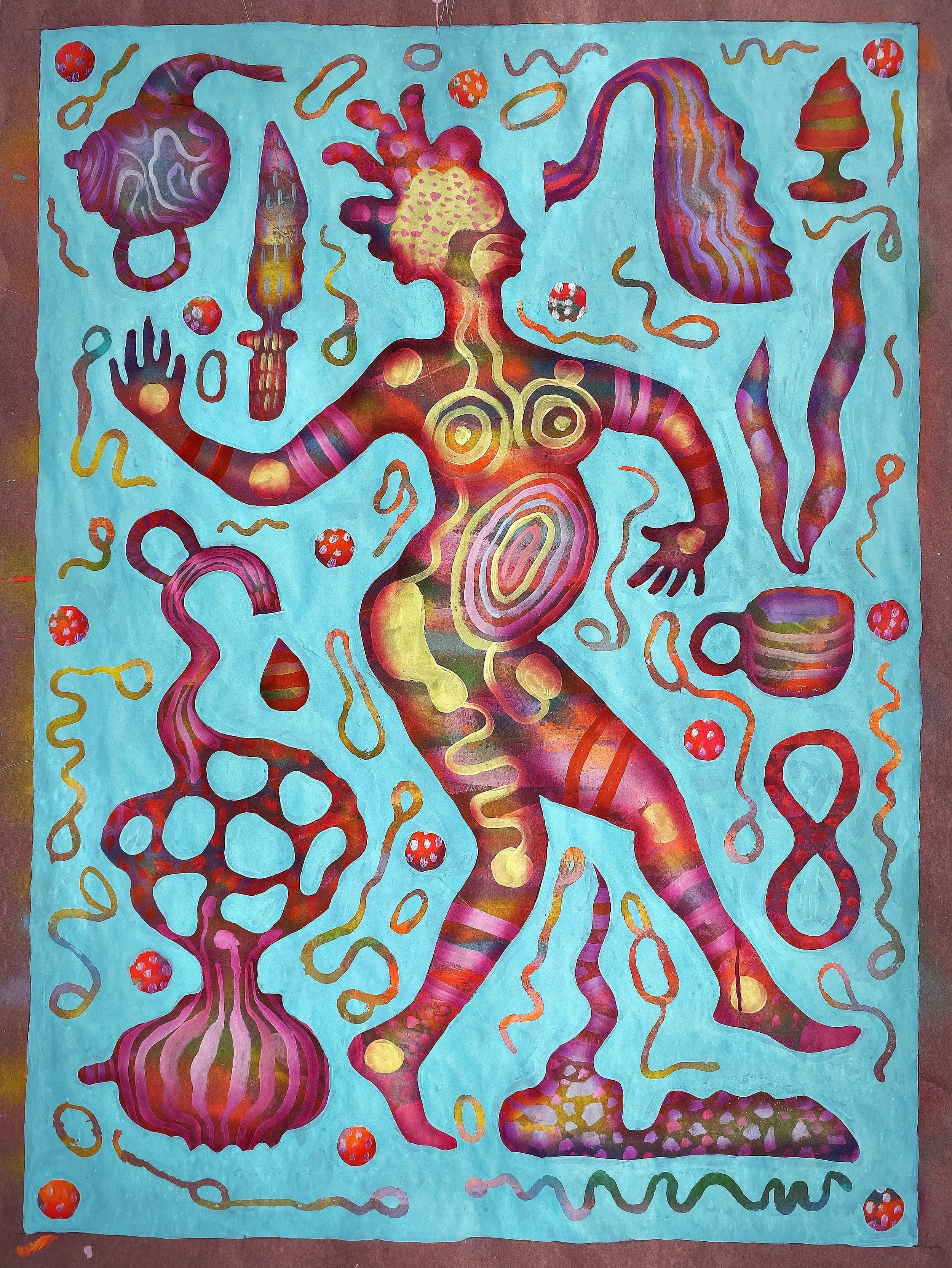 Woman's Work. Acrlyic on paper, 2022