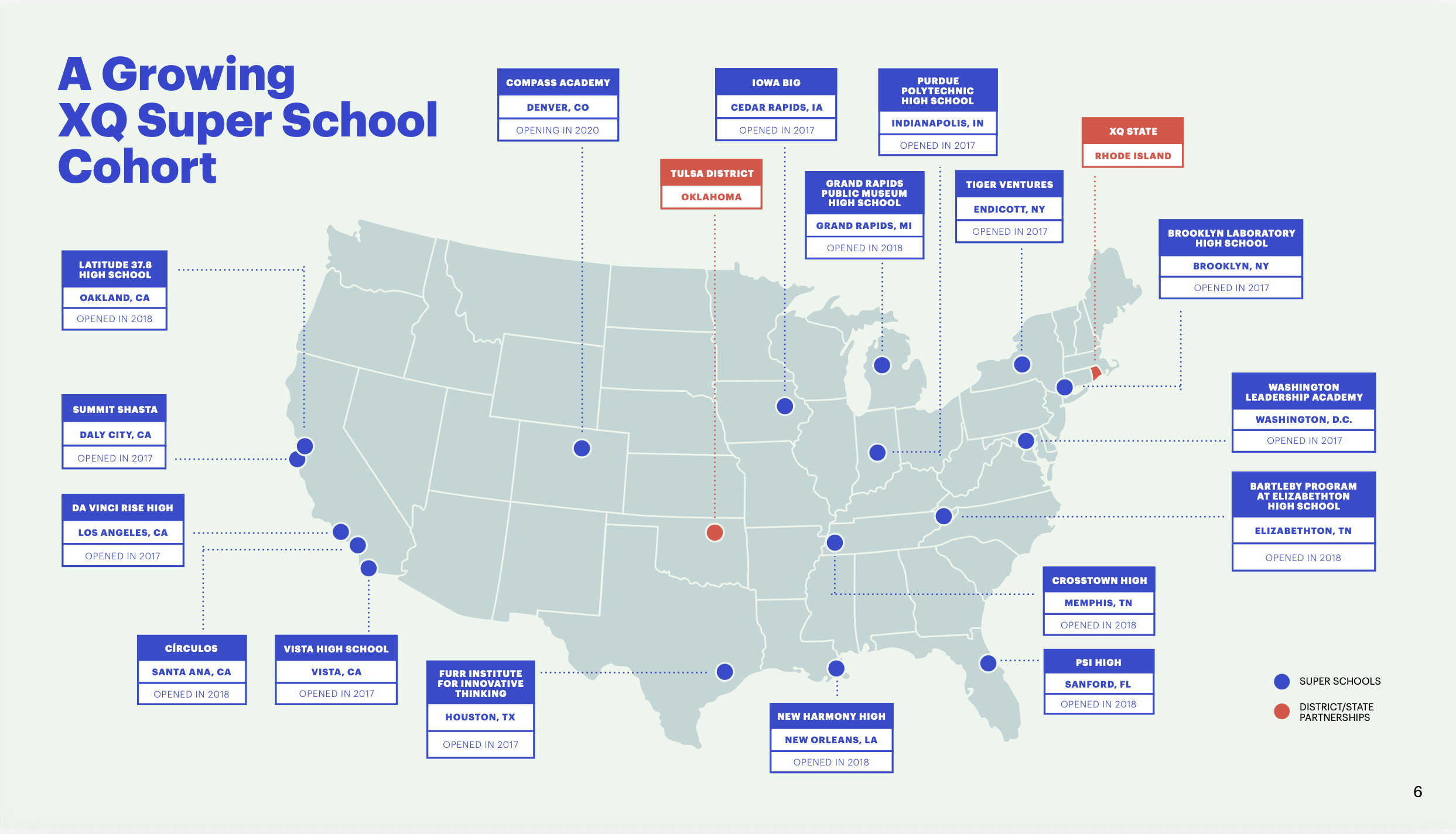 XQ Superschool Cohort Map