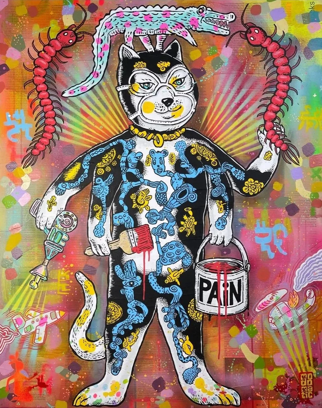 Bucket of Pain,
Acrylic on Canvas, 2024