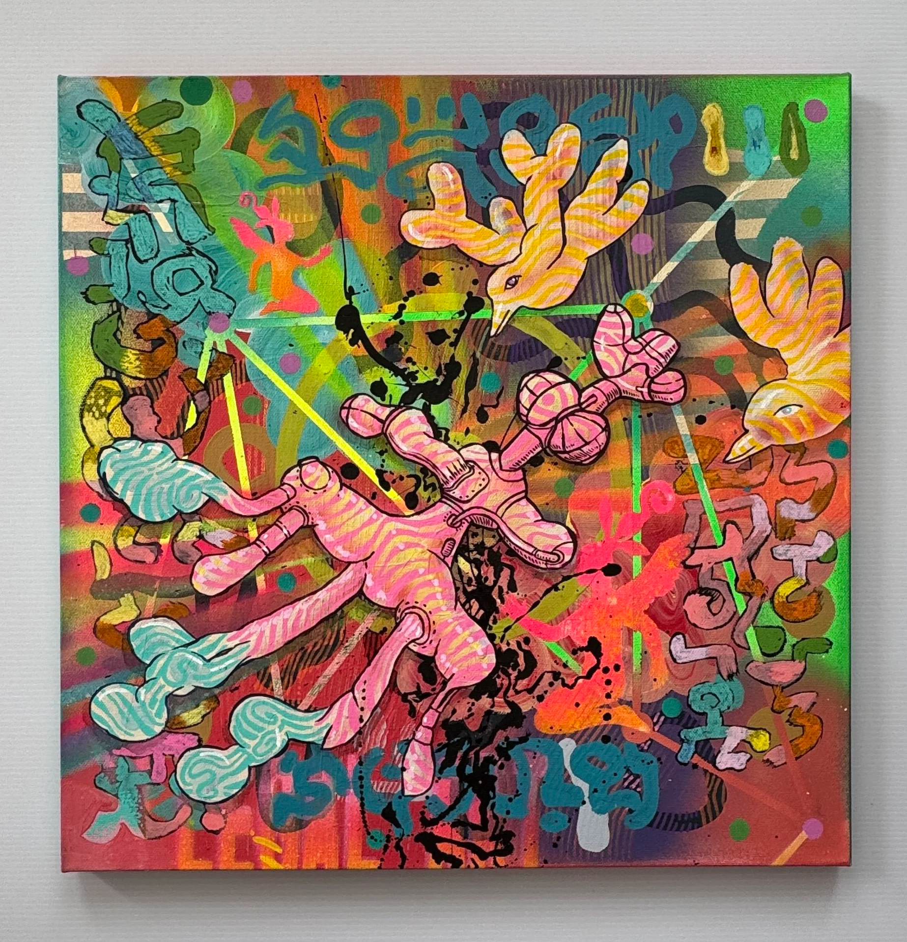 Cloud Factory 11,  2025
Acrylic on canvas, 18" x 18" 
Price: $500