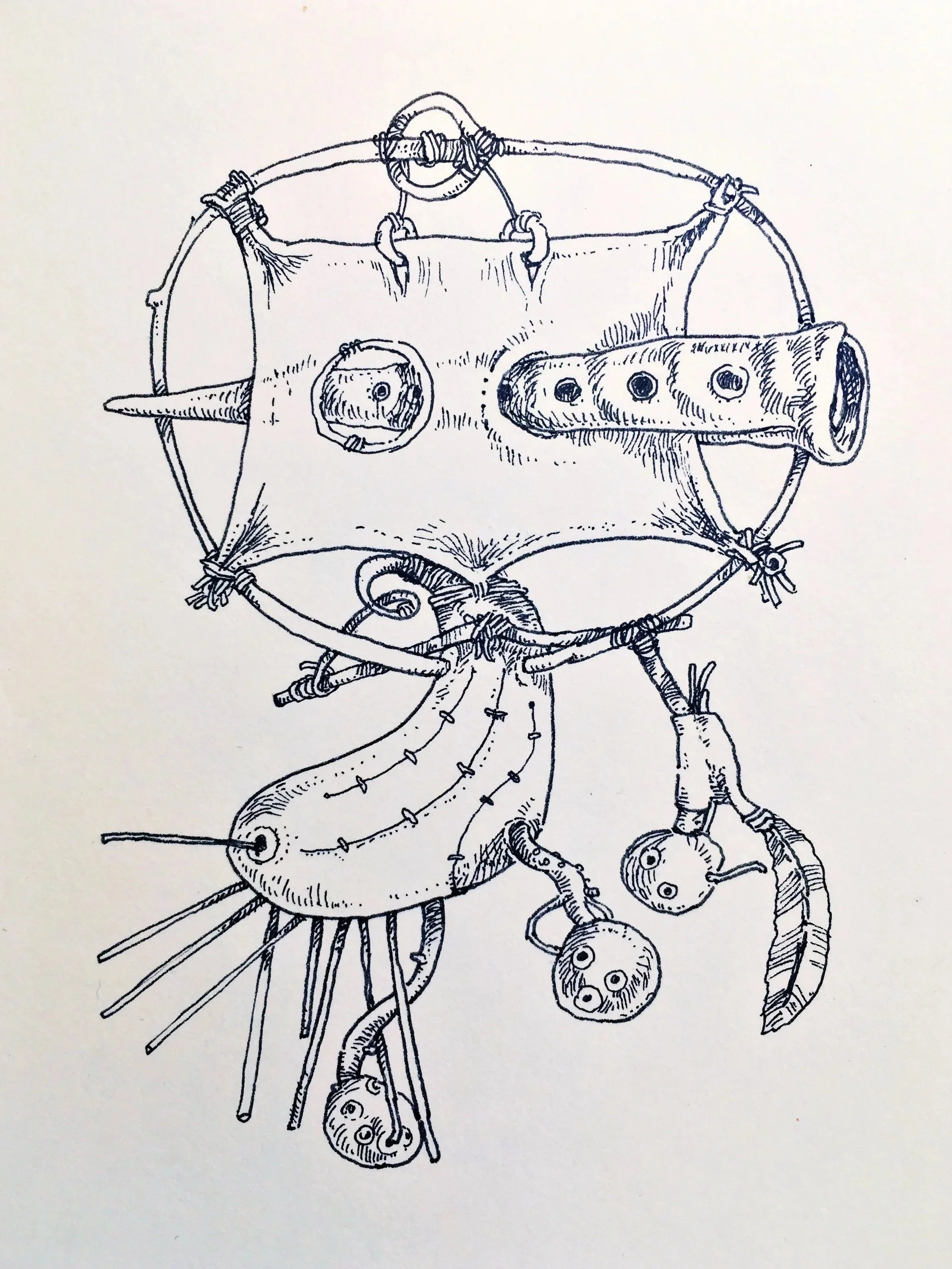 Calico Sculpture - Ink on paper, 2011