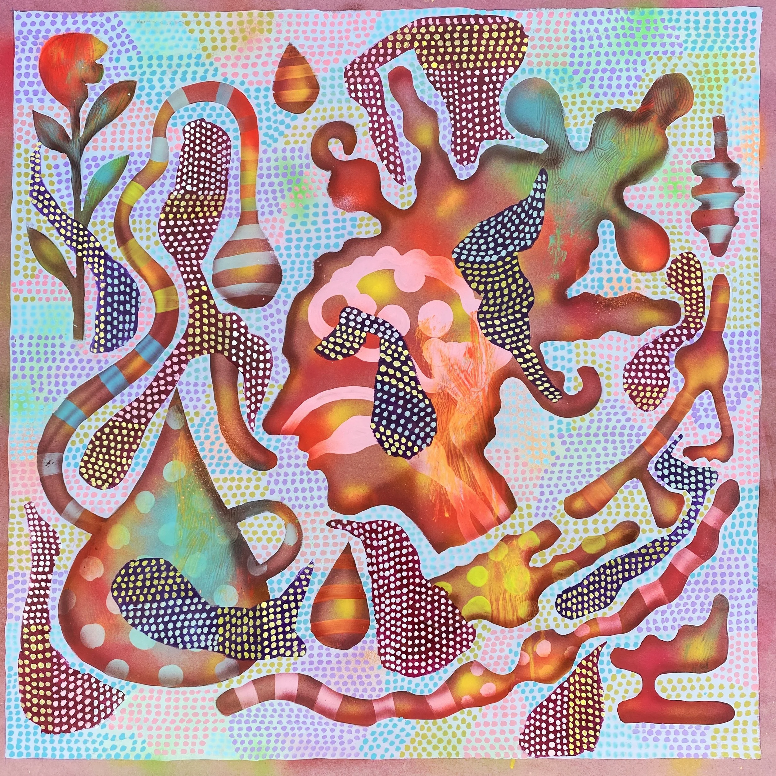 Woman's Work. Acrlyic on paper, 2022