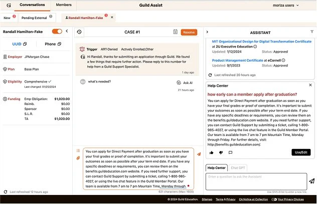 Guild AI assist customer support