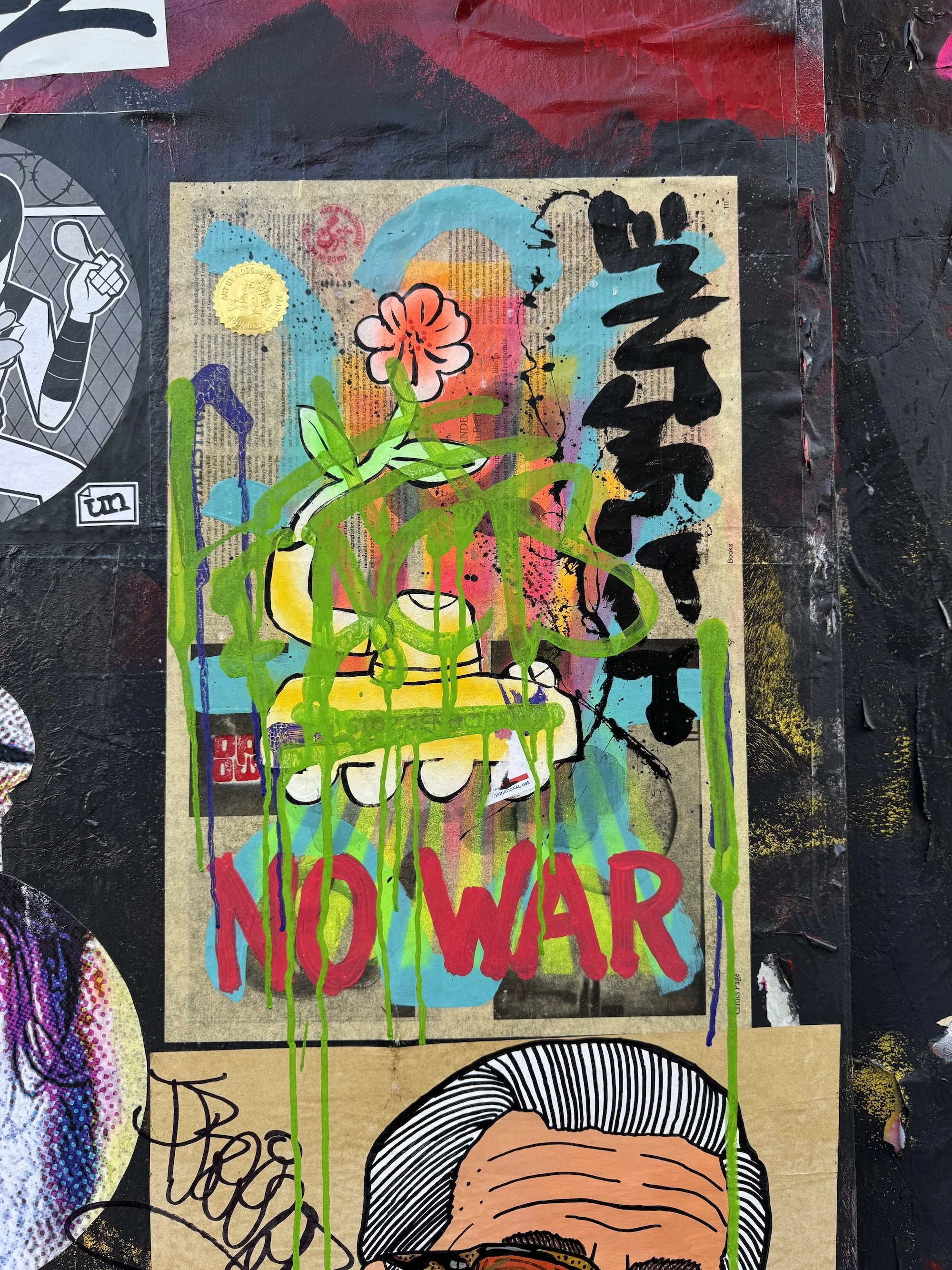 Protest Art: No War, in NoHo, NYC