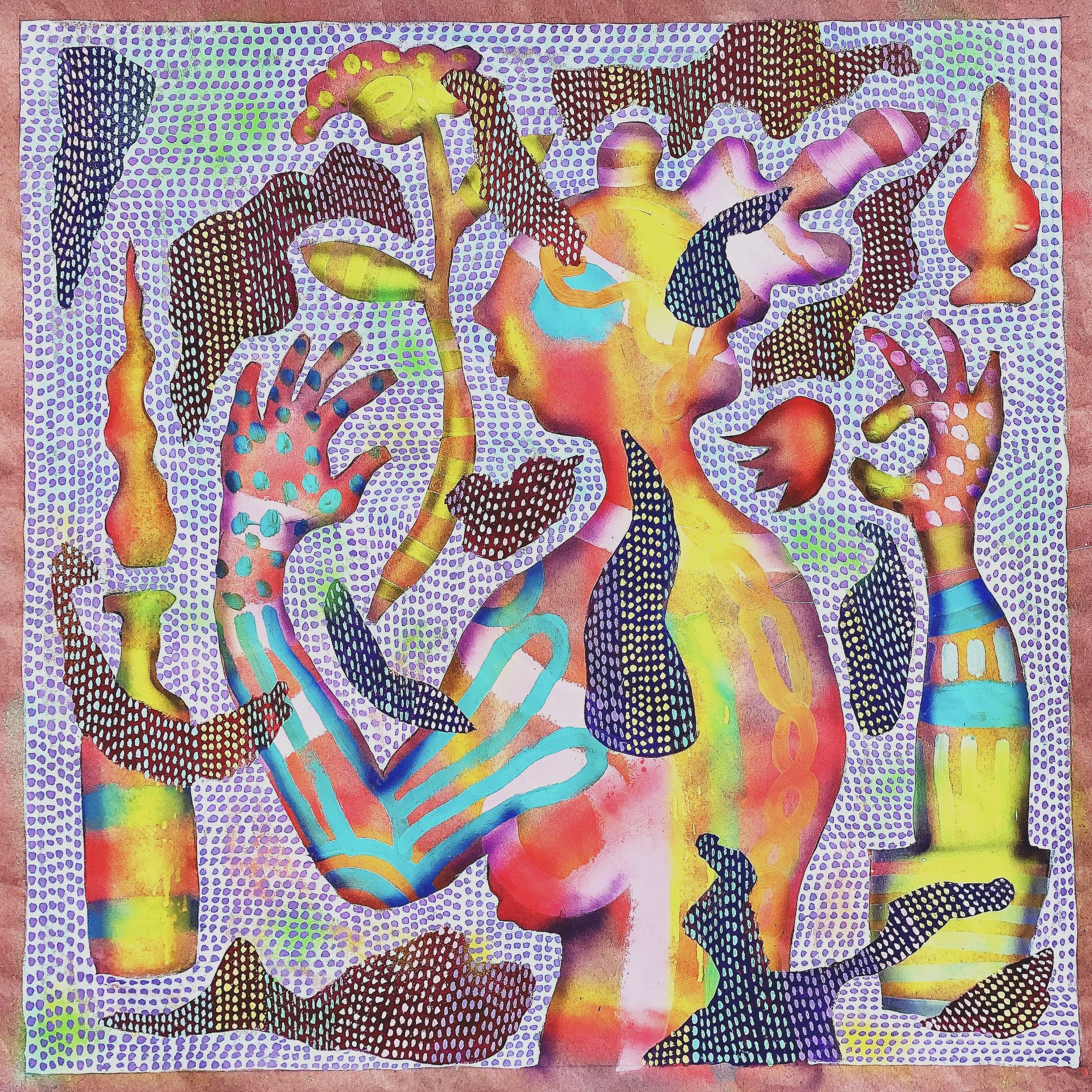 Woman's Work. Acrlyic on paper, 2022