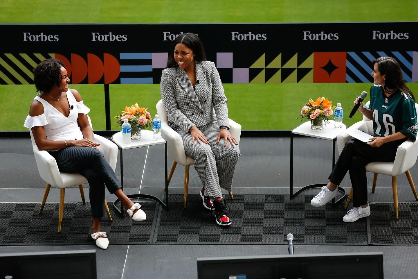 @forbesunder30 alum and our client, @swishcultures COO + co-founder @ashten.jewell, consistently changes the game and rewrites the rules while representing at the Forbes inaugural Women in Sports Summit