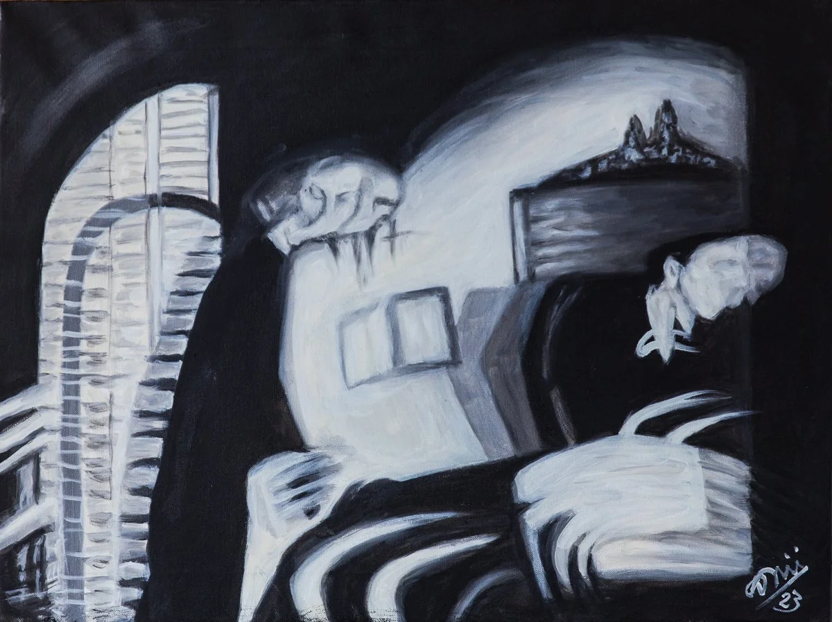 Implacable Search (2023), Oil on canvas | 18 x 24 inches. 