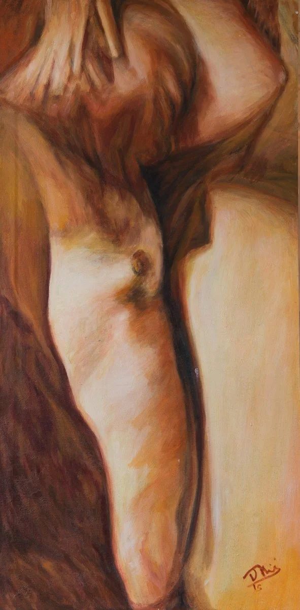 Sorrow (2015), Oil on canvas | 18 x 40 inches.