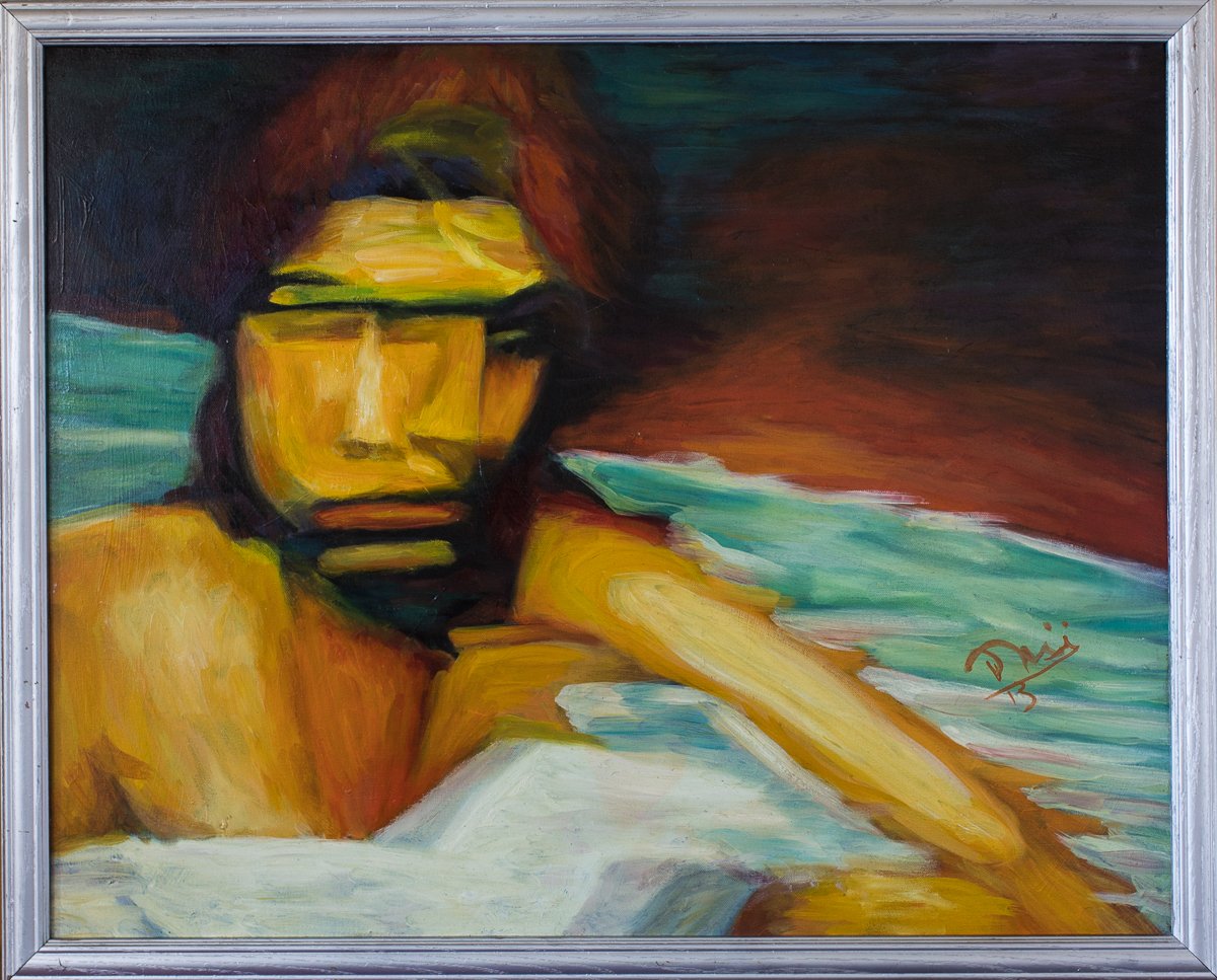 It's A Man's World (2013), Oil on canvas | 26 1/2 x 32 1/2 inches (with frame).