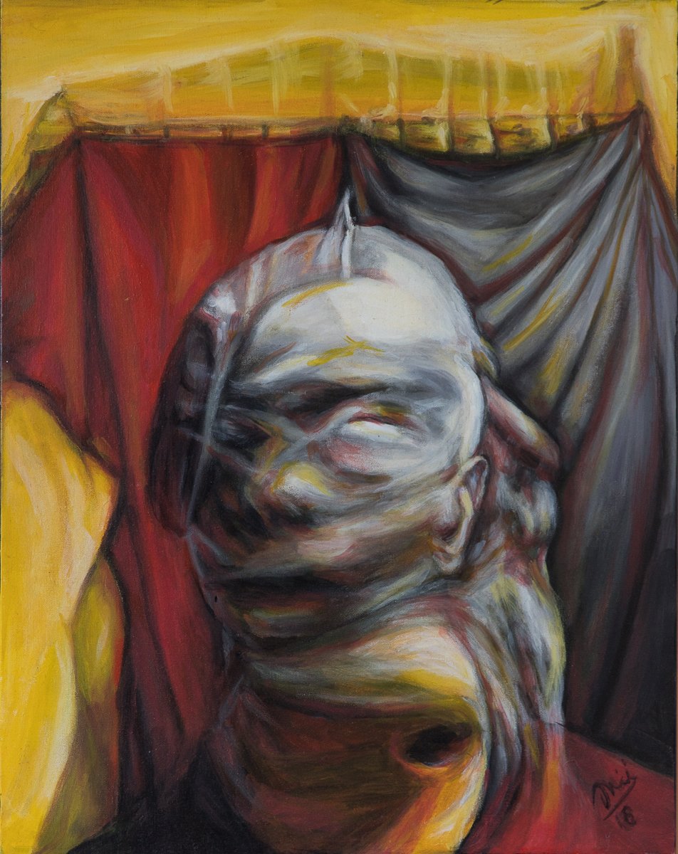 Self Portrait: Ghost (2018), Oil on canvas | 22 x 28 inches.