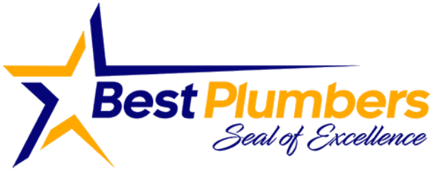 Logo for Best Plumbers featuring a star design and the tagline 'Seal of Excellence' in script font.