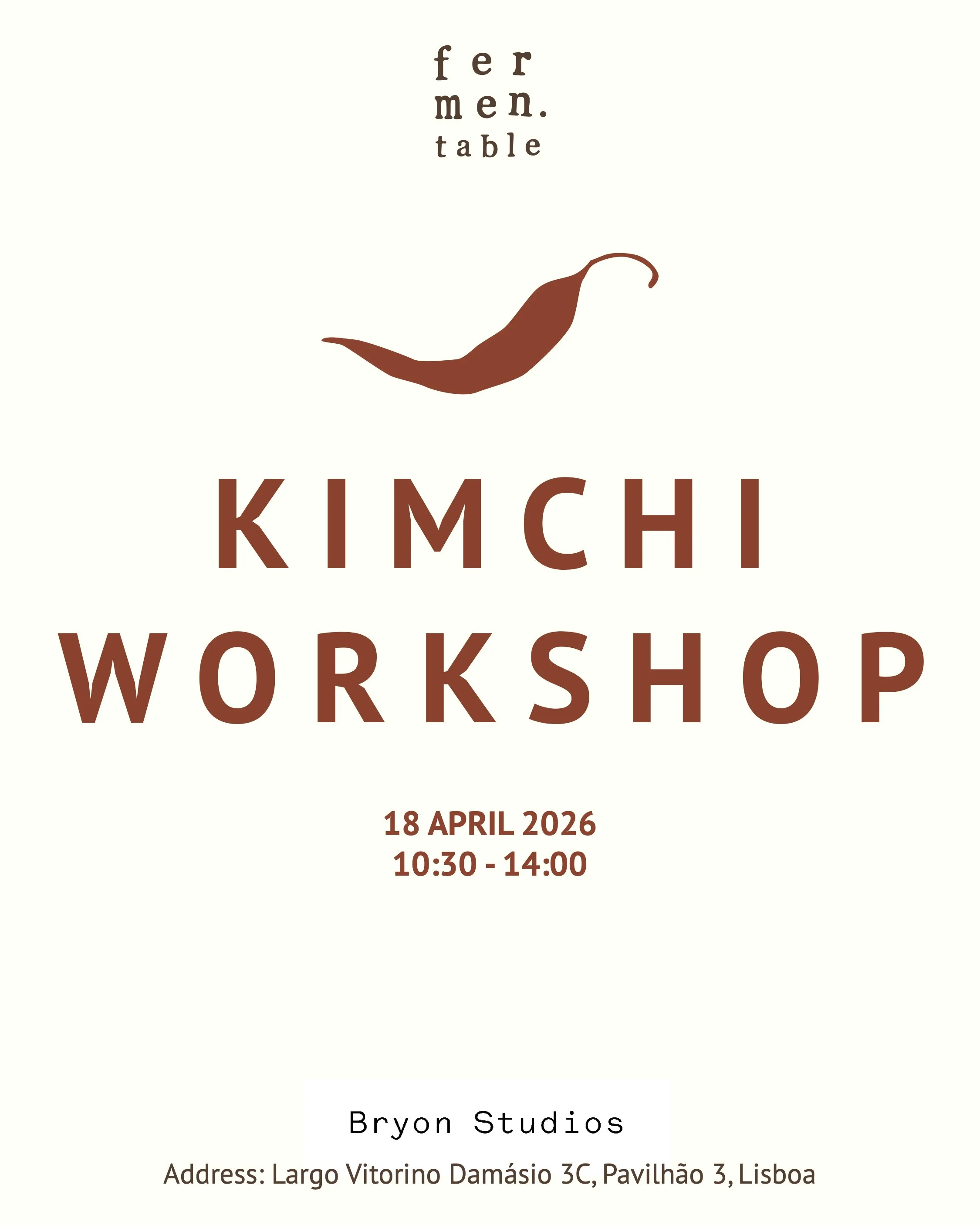 Kimchi Workshop - Saturday 18th April