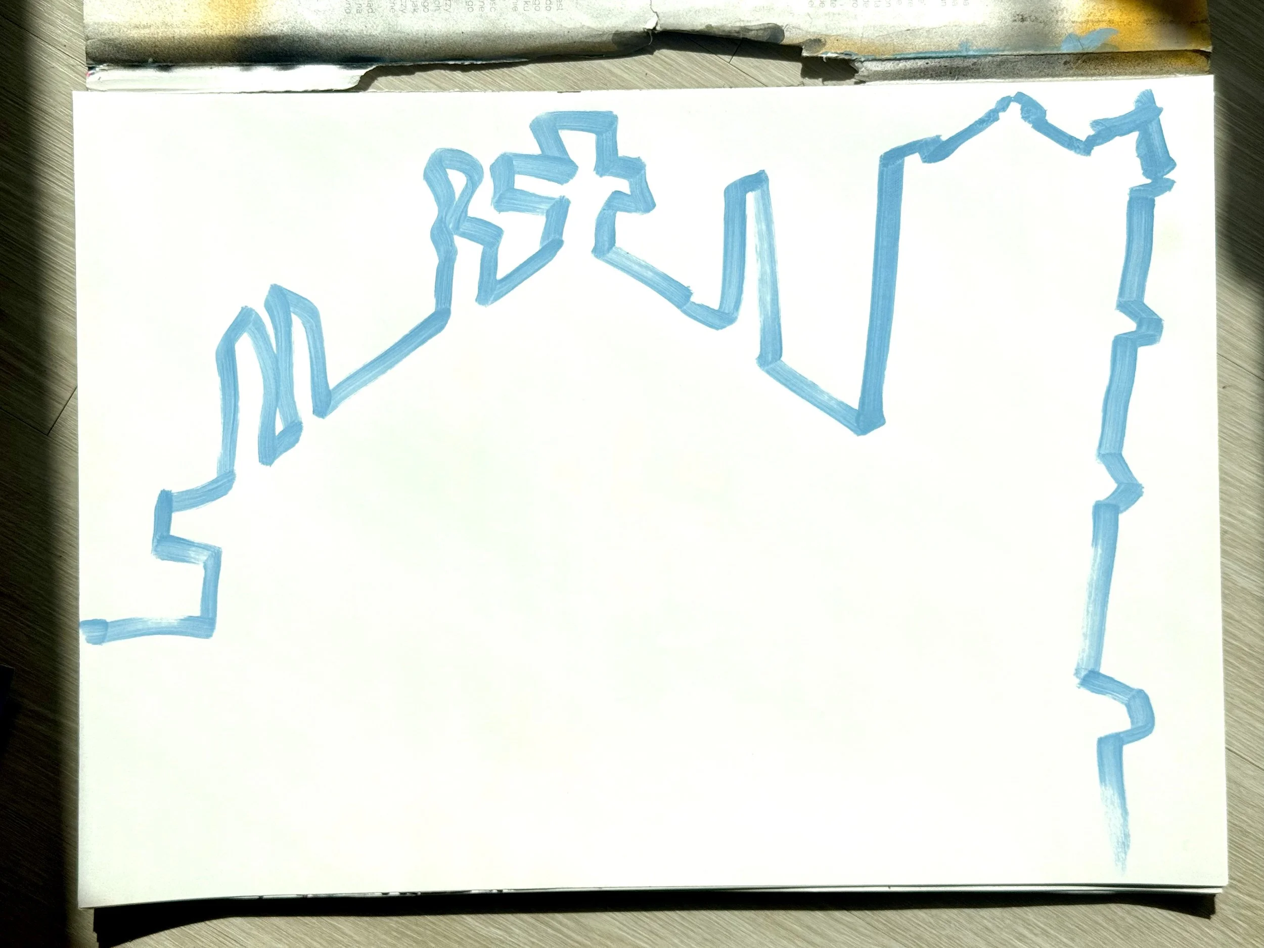 One-Minute Sketch of the Leaning Renaissance Bell Tower