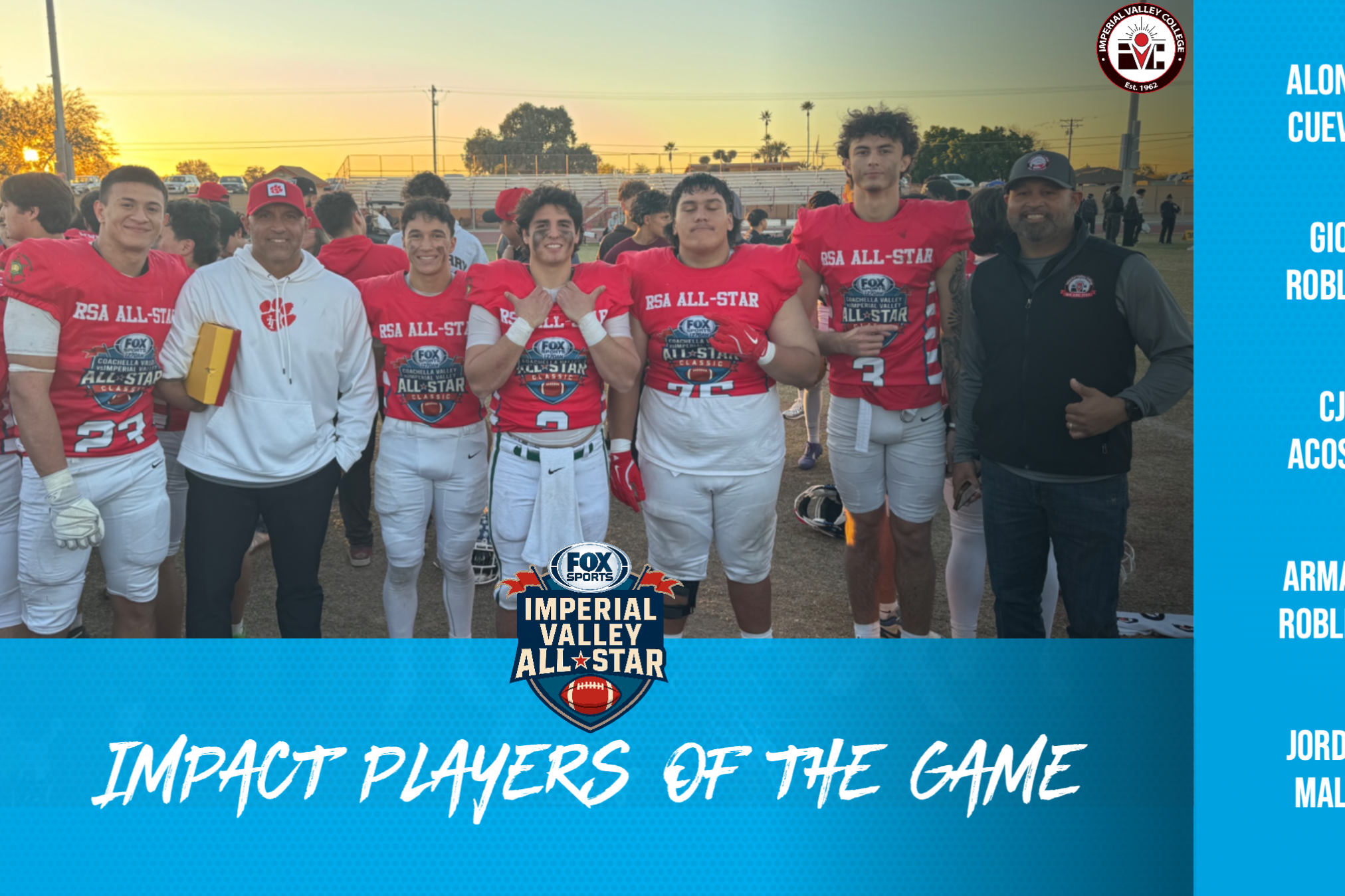Impact Players of the Game: Imperial Valley All-Stars (All-Star Football Classic)