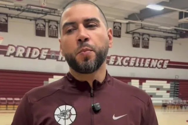 Coach Hugo Estrada (Calexico Boys Basketball) (Brawley vs. Calexico Postgame Interview)