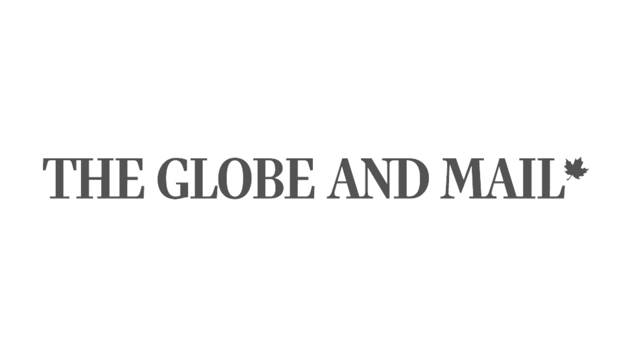 Colorful logo of The Globe and Mail/news organization with a small maple leaf icon.