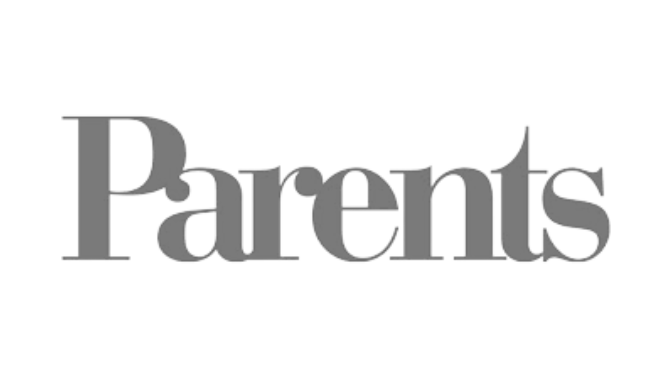 Gray text that says 'Parents' on a black background.