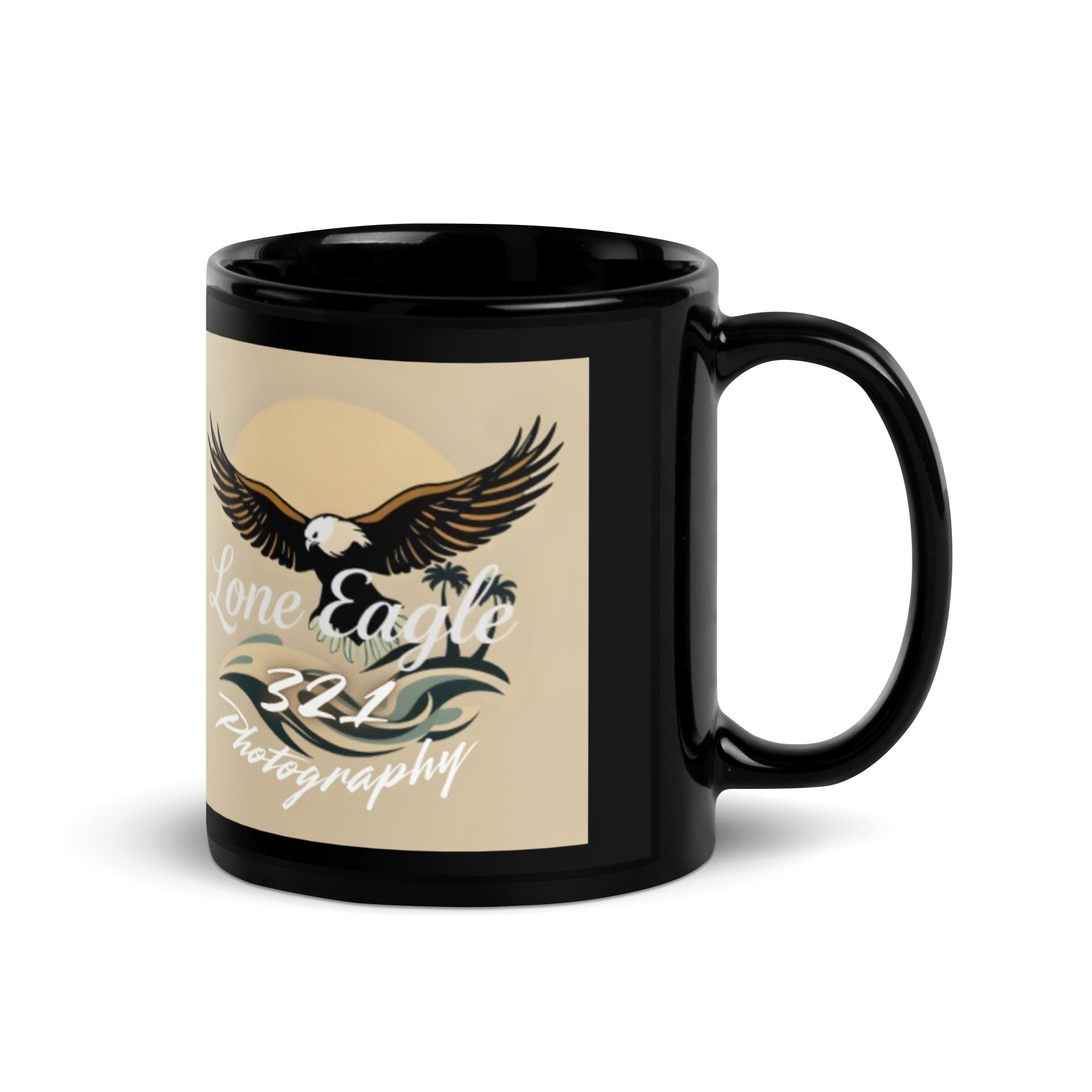 Black LE321 Logo Glossy Mug