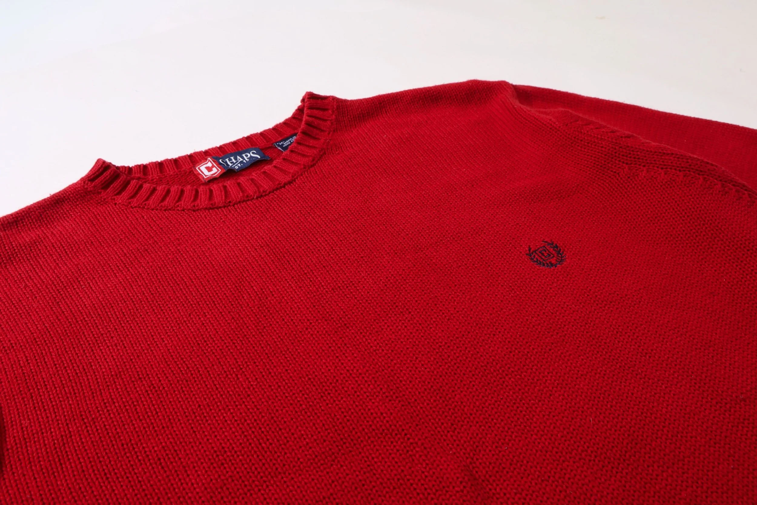 Chaps Red Cotton Crewneck XXL