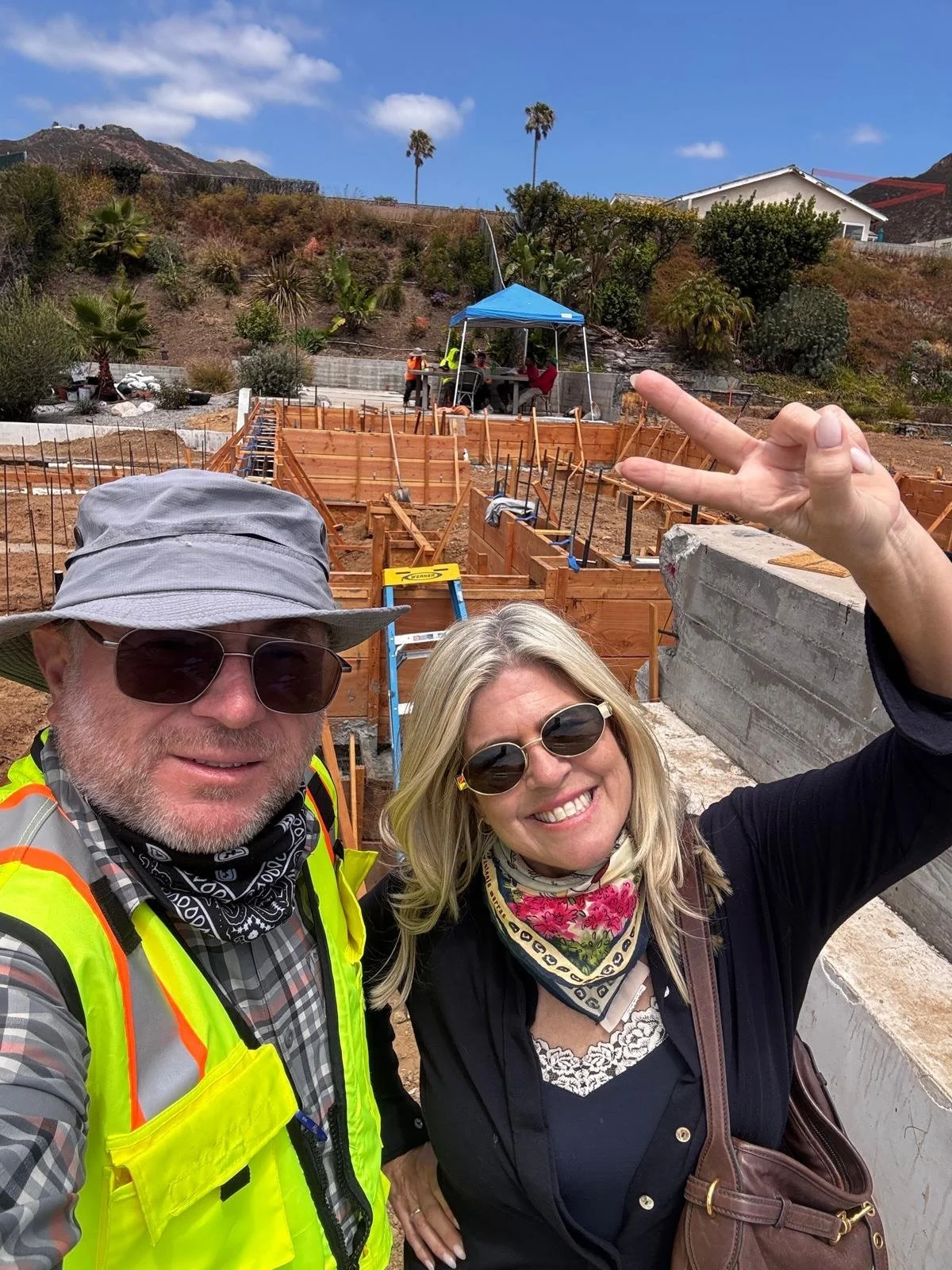 What Holds a Life Up 🏚️➡️🏡

Sixteen months after we lost our home to the Palisades fires&hellip; I&rsquo;m standing in the dirt where my kitchen used to be. 🥲

Truck after truck rolling in. Concrete pouring. Metal everywhere.

I turn to Luis, our 