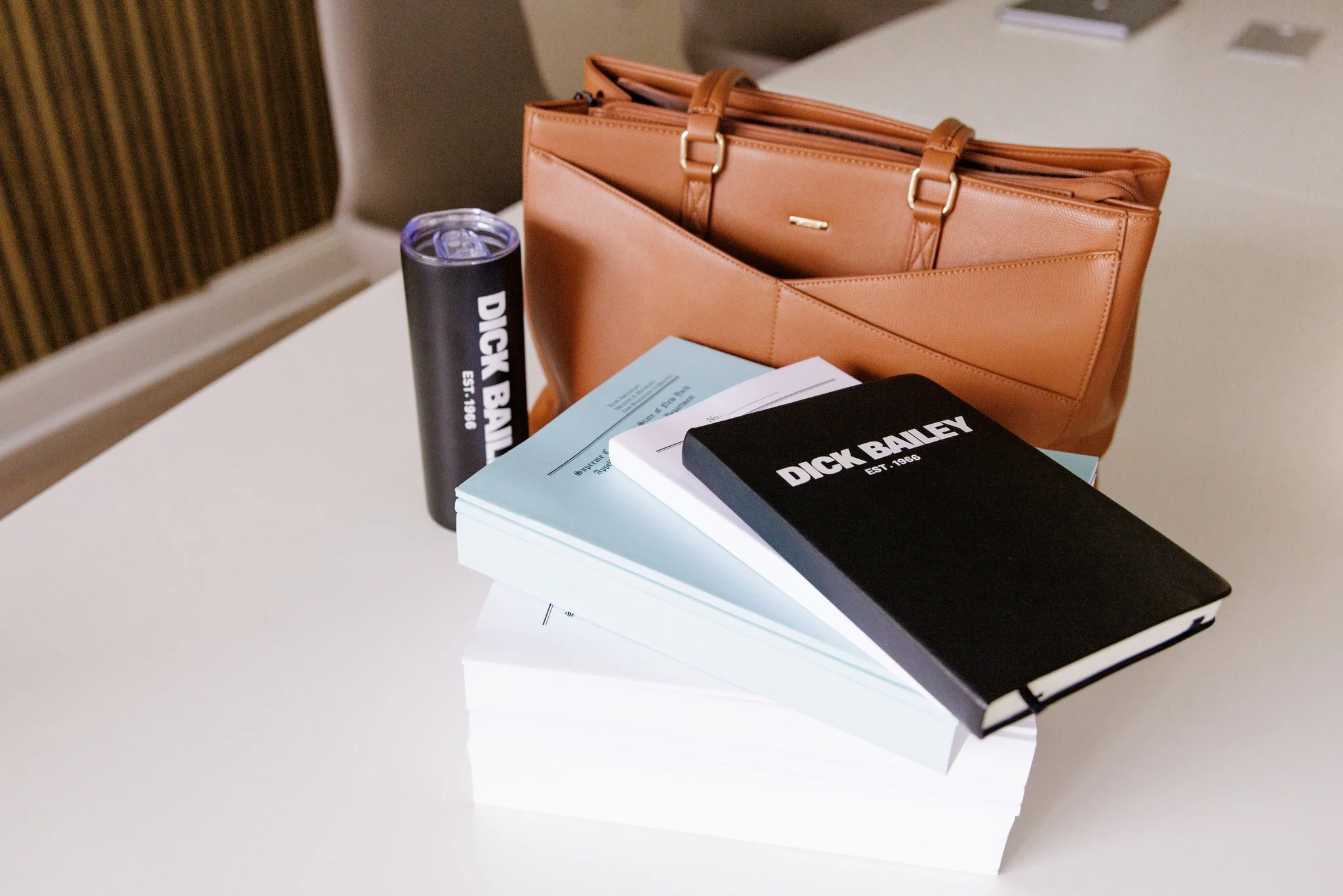 Briefcase with appellate briefs and legal filing documents