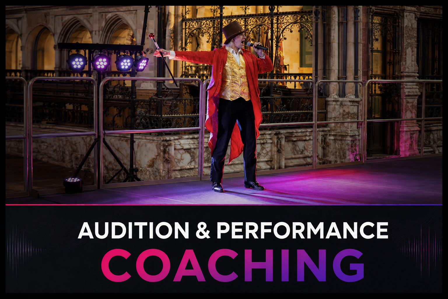 Audition and performance coaching in Leamington Spa for singers preparing for auditions, shows and performances.