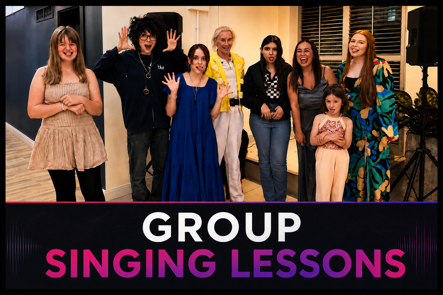 Group Singing Lessons in Leamington Soa for children, teens and adults.