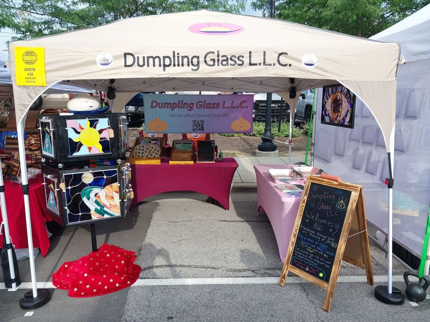 We just finished setting up our booth! We can't wait to see everyone that's able to come today! Thank you to everyone who has helped get us here today! So excited!!