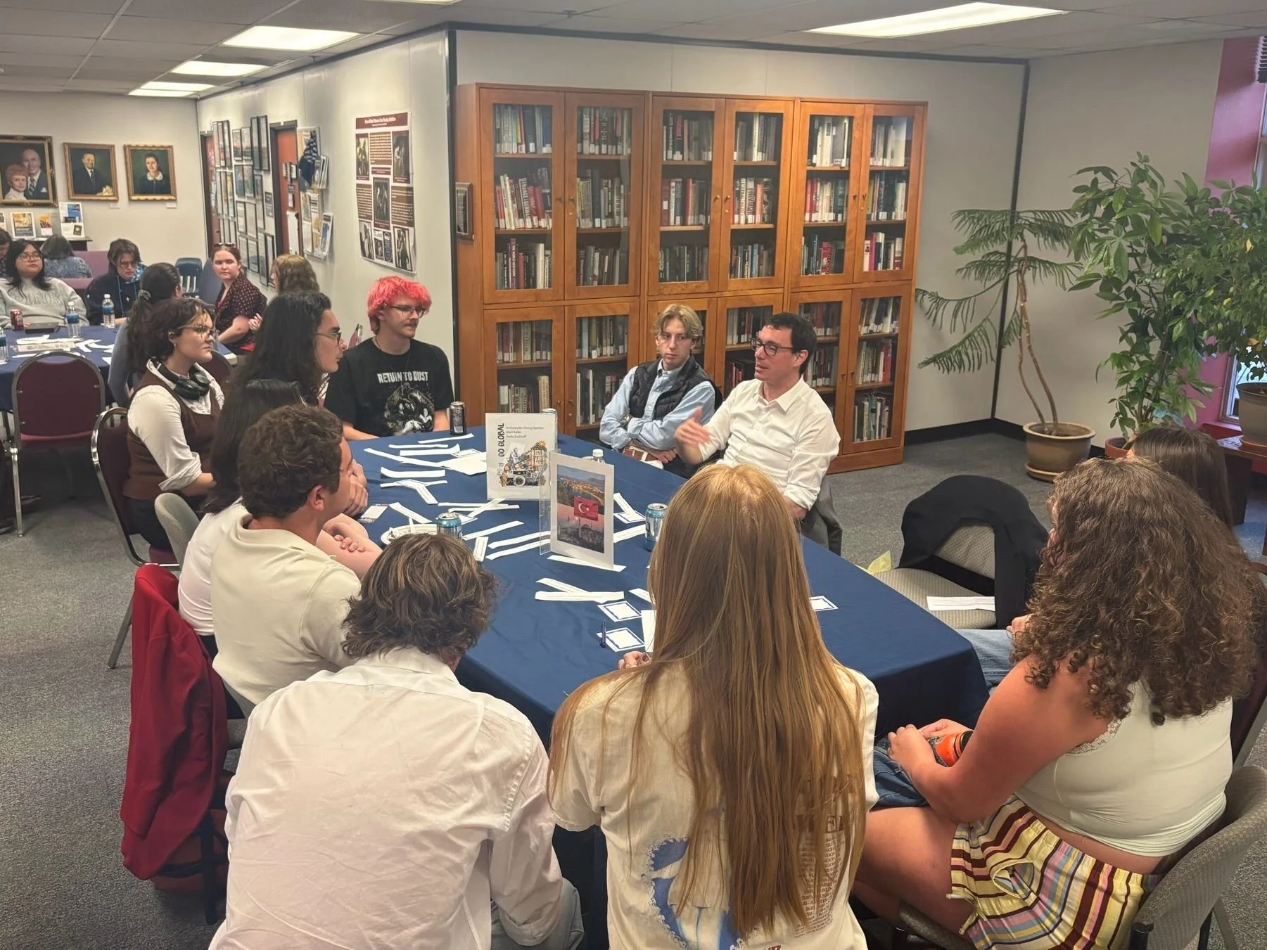 Amb. Georg Sparber and ASU students