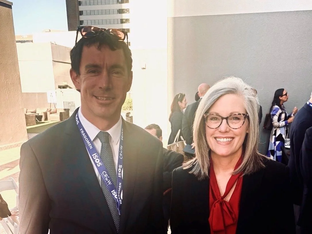 Amb. Georg Sparber and Gov. Katie Hobbs