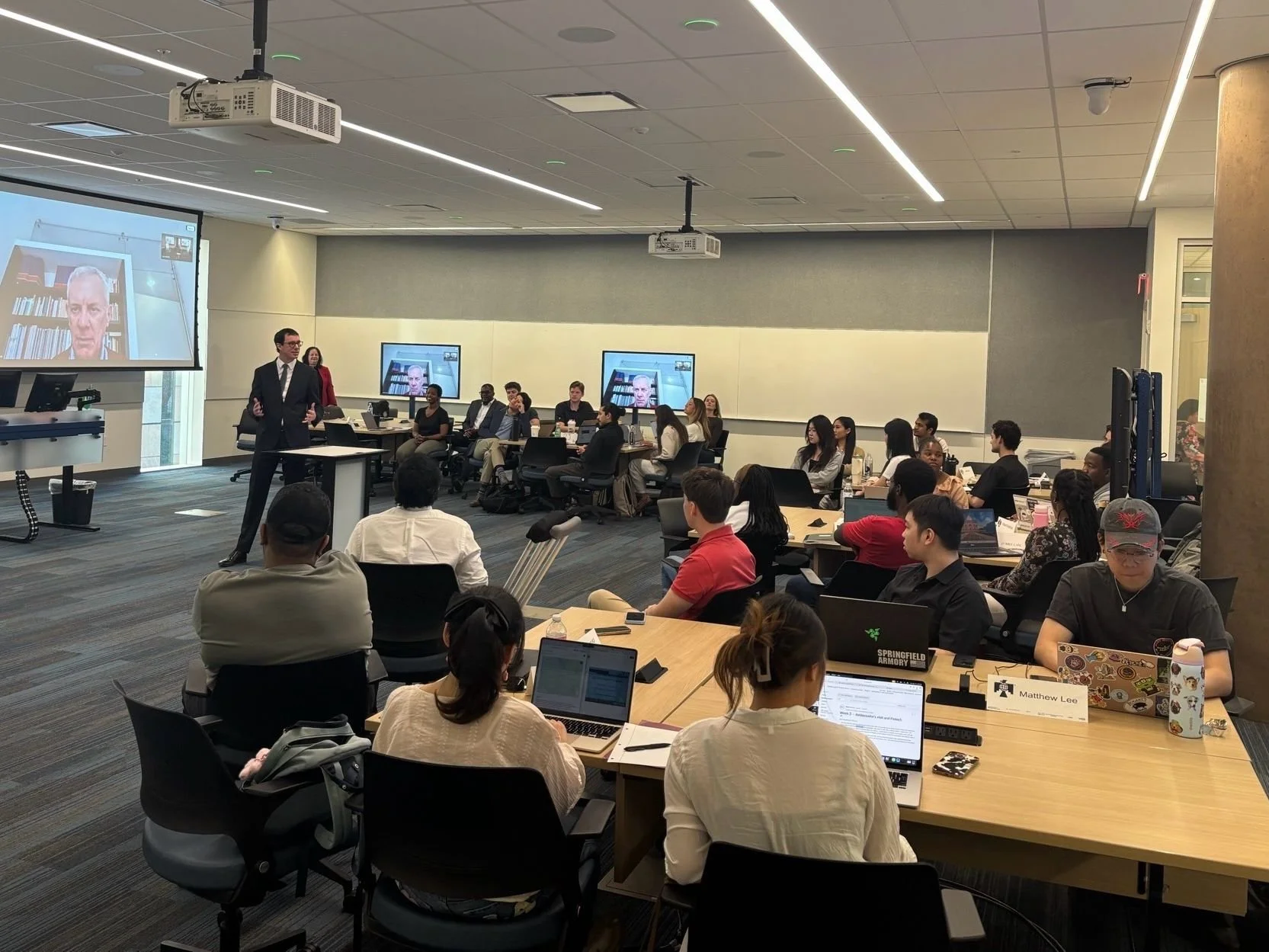 Amb. Georg Sparber with Thunderbird School students