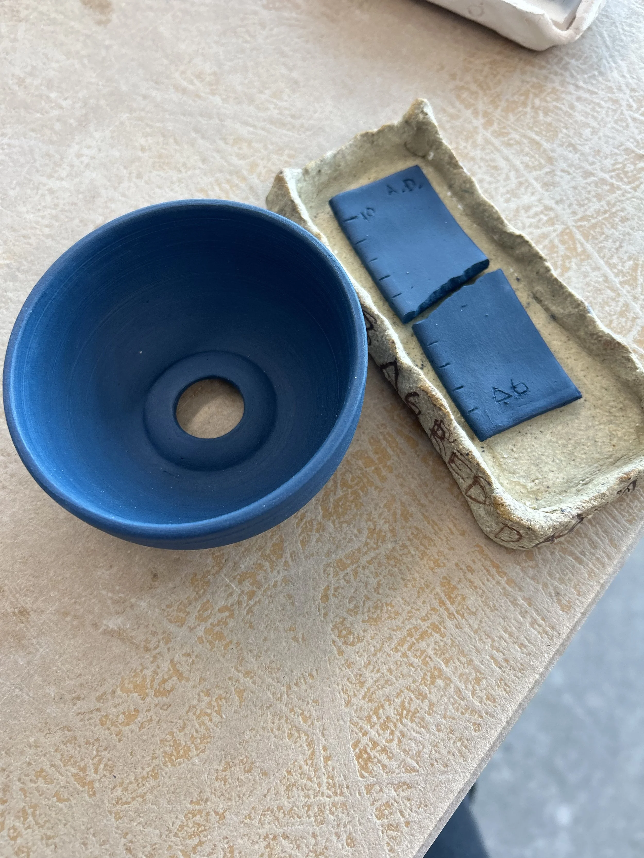 'Jaime's Blue' first test for ^6. Fully vitrified 