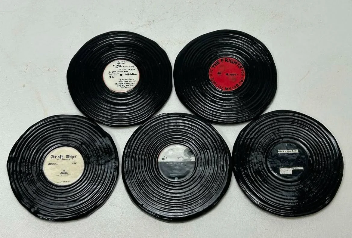 5 of 10 Record Coasters
