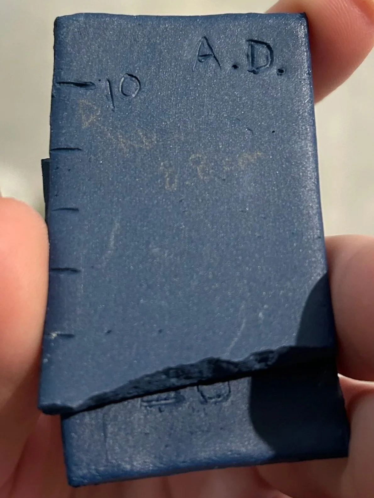 'Jaime's Blue' close up of first ^6 test