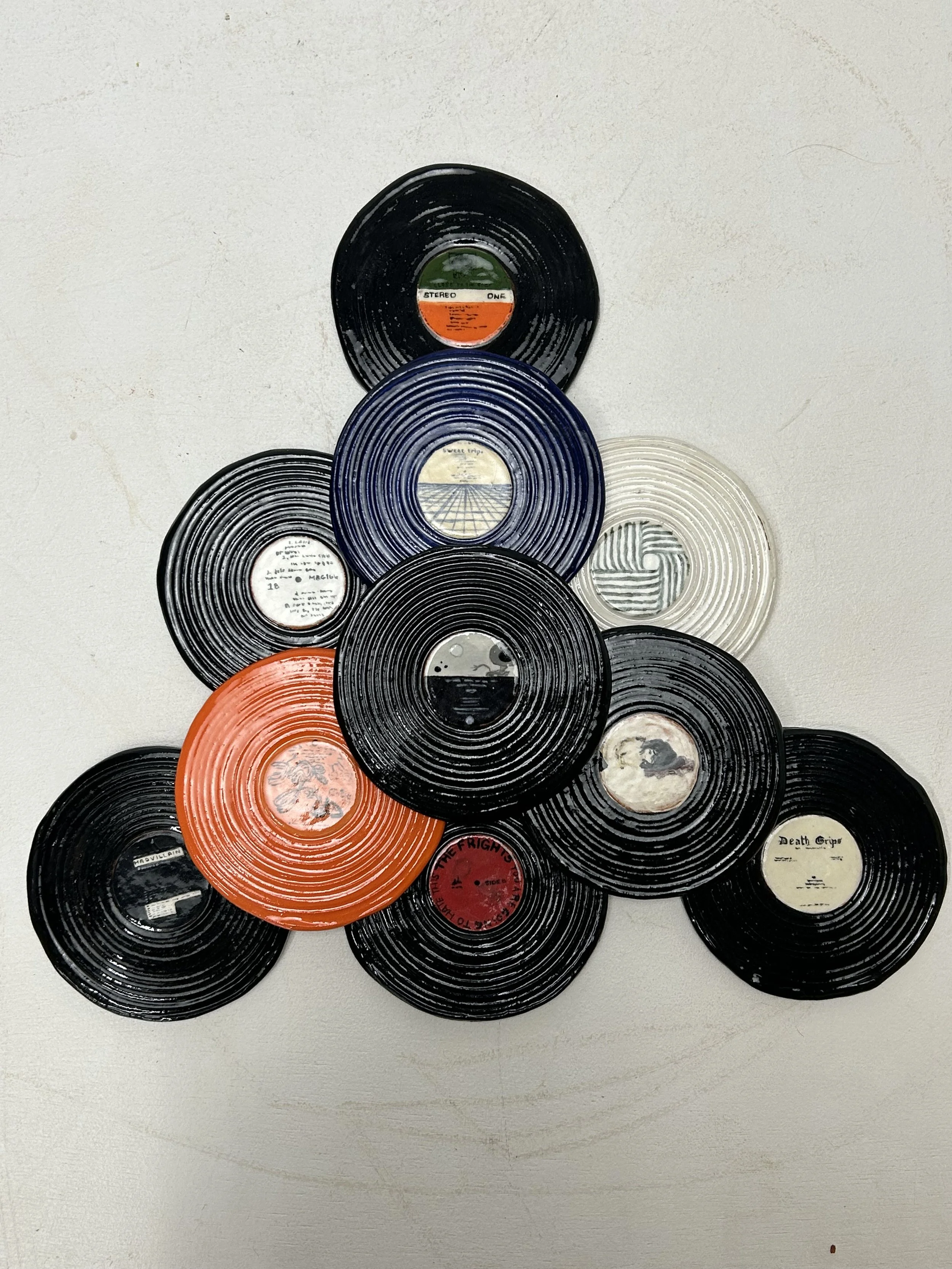 10 of 10 Record coasters